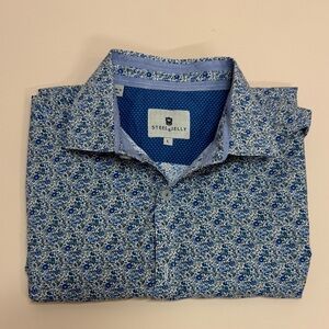 Steel & Jelly Men's Blue Floral Casual Shirt